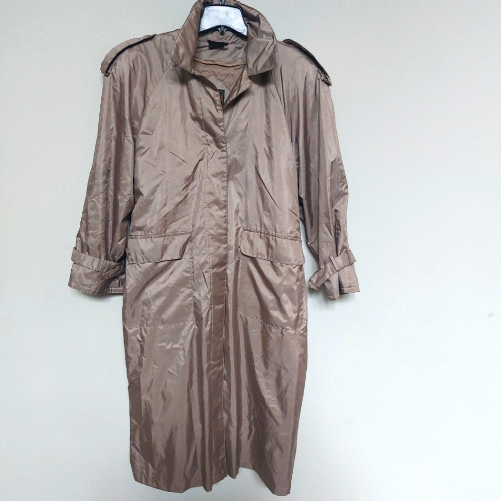 BRITISH MIST Vintage 80s Trench Coat Size 14.